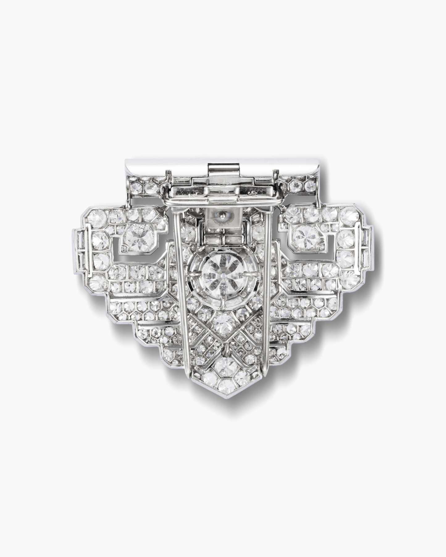 Art Deco Diamond Clip Brooch by Cartier