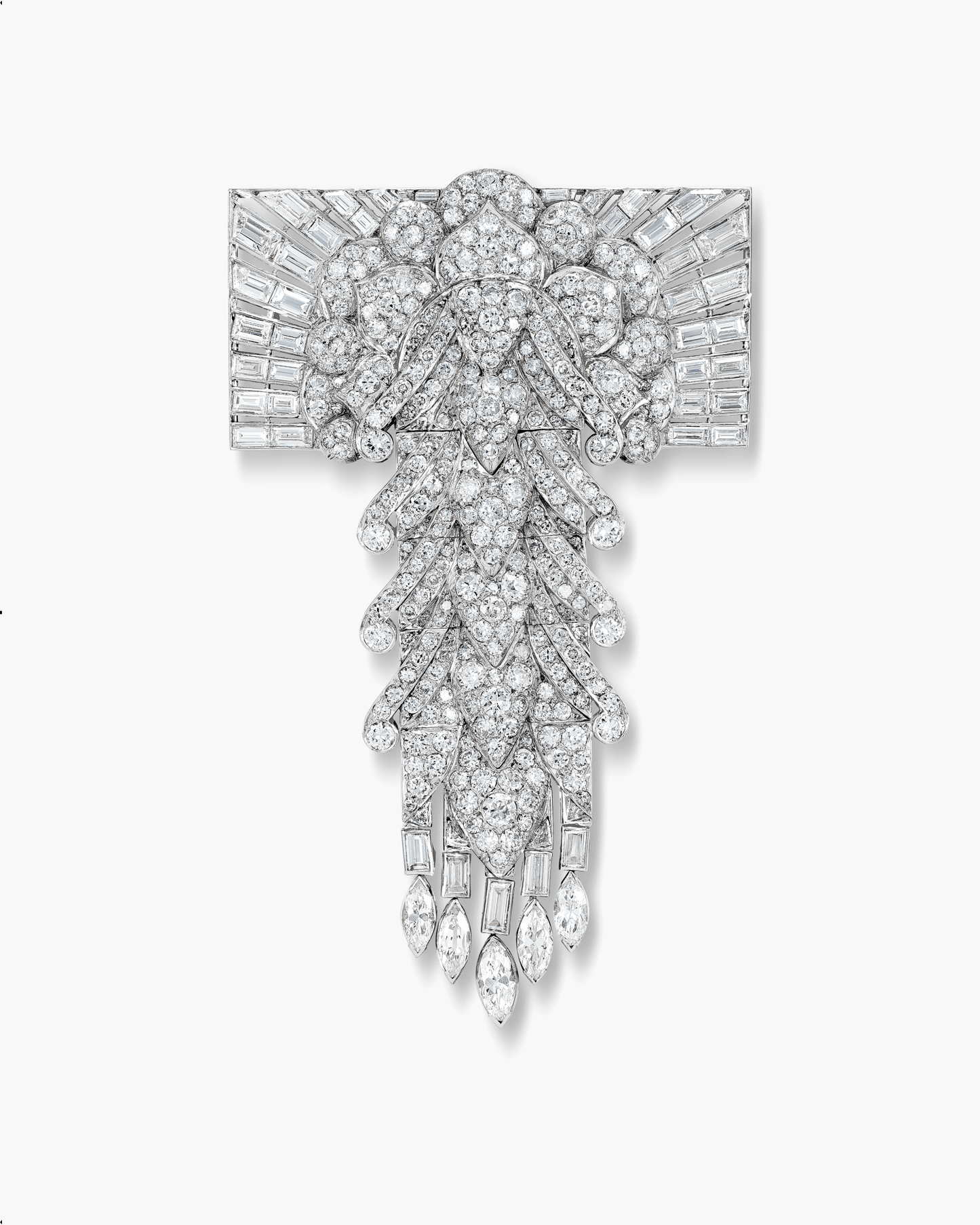 Art Deco Diamond Fountain Brooch