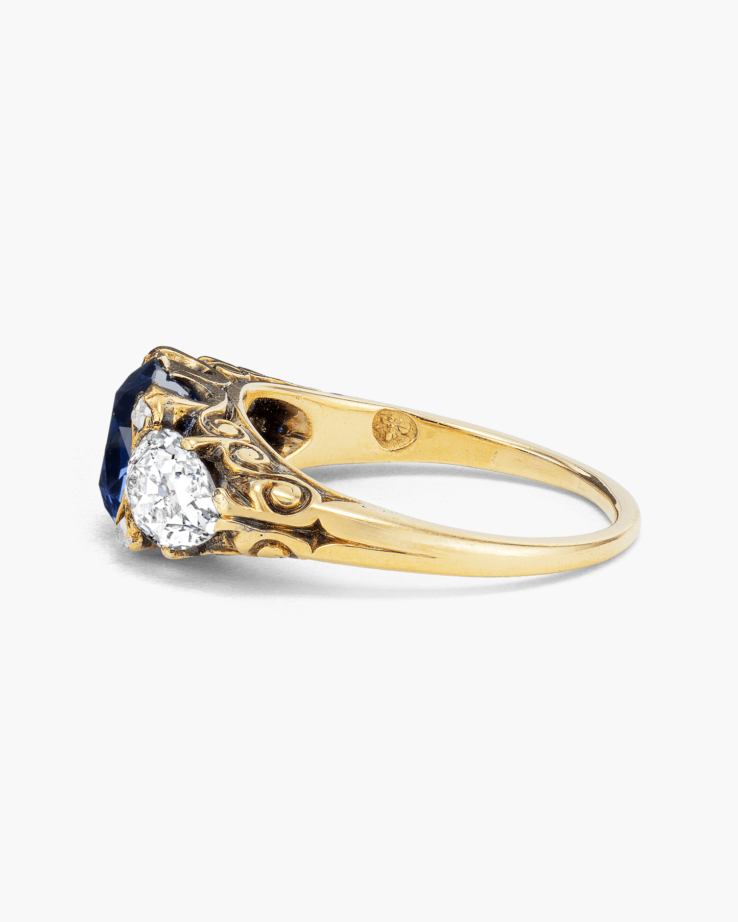 Edwardian Burmese Sapphire and Diamond Ring