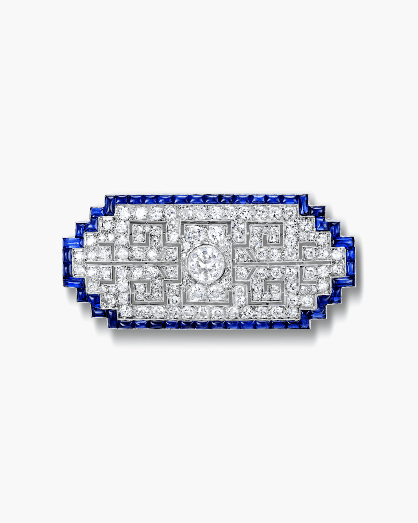 Art Deco Sapphire and Diamond Brooch