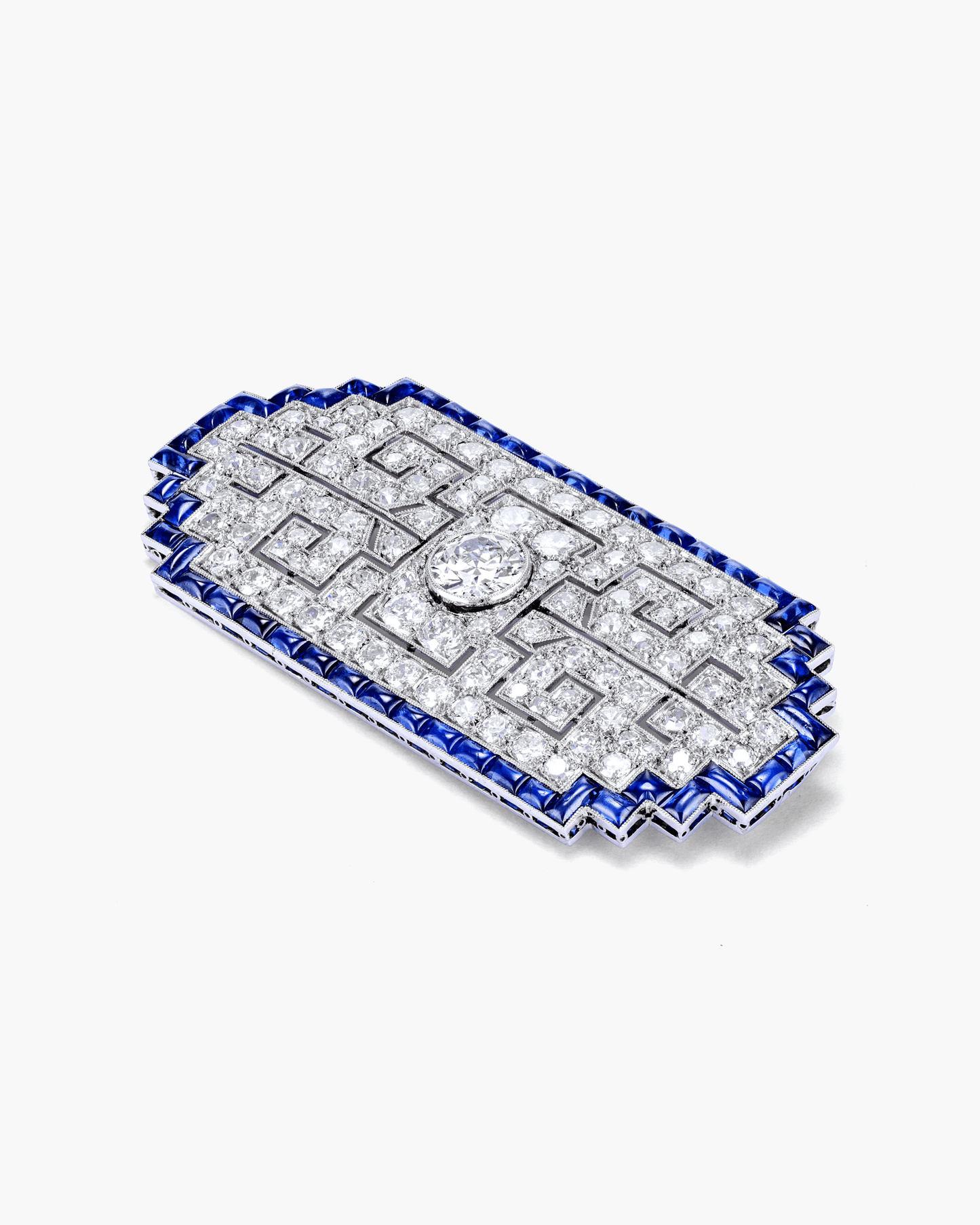 Art Deco Sapphire and Diamond Brooch