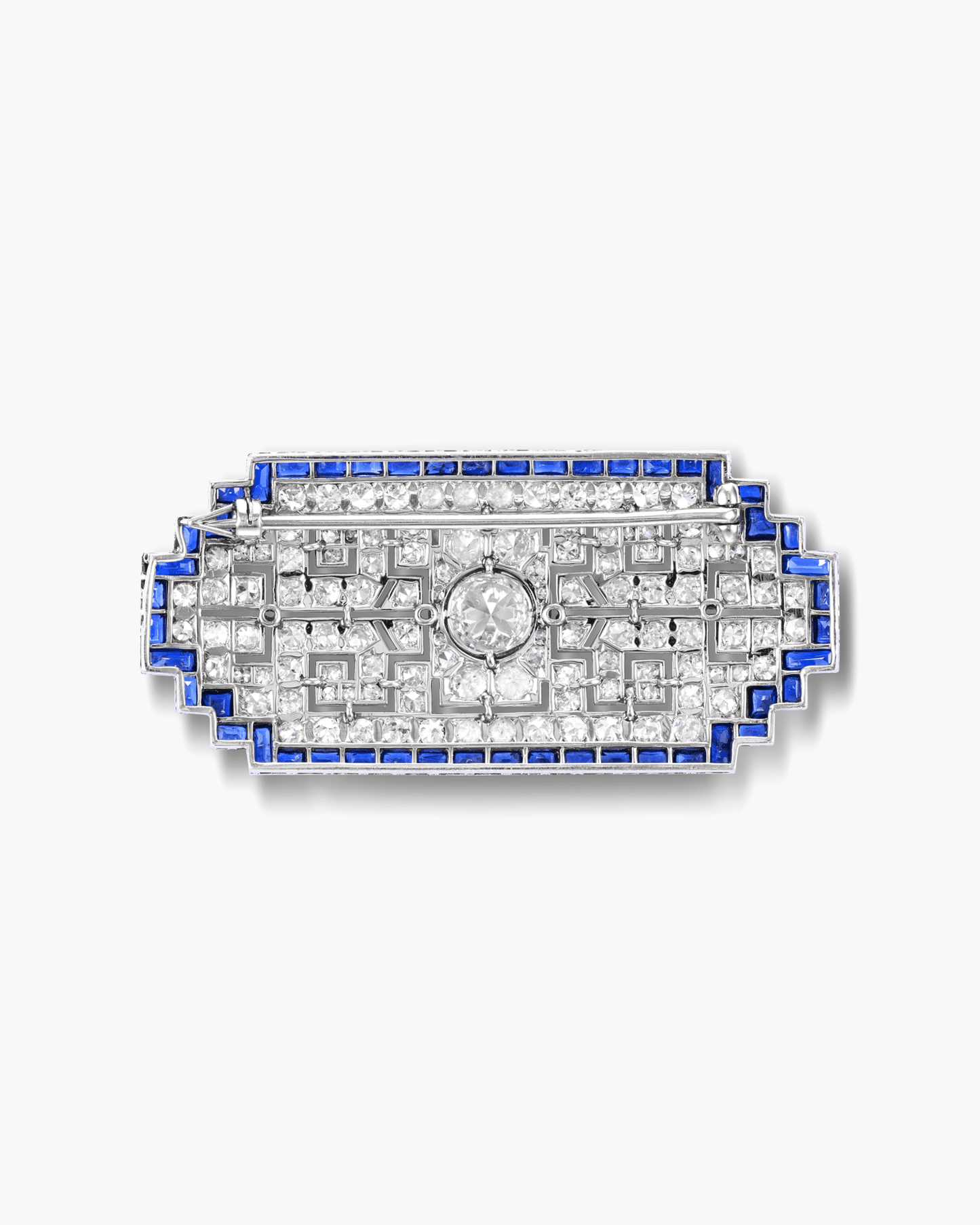 Art Deco Sapphire and Diamond Brooch