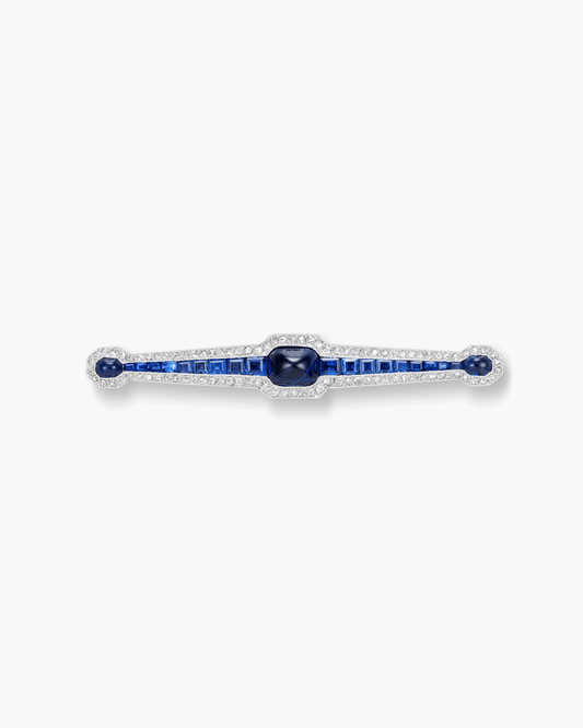 Art Deco Sapphire and Diamond Brooch