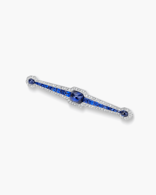 Art Deco Sapphire and Diamond Brooch