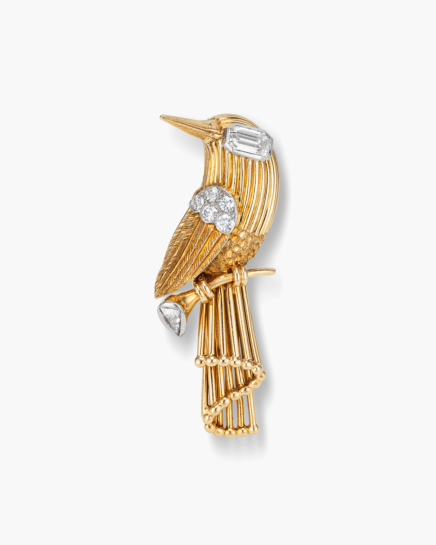 Estate Diamond Bird Brooch by Cartier