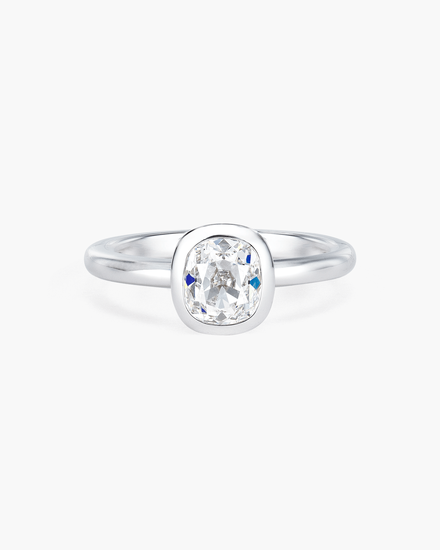 0.91 carat Antique Cushion Cut Diamond Ring