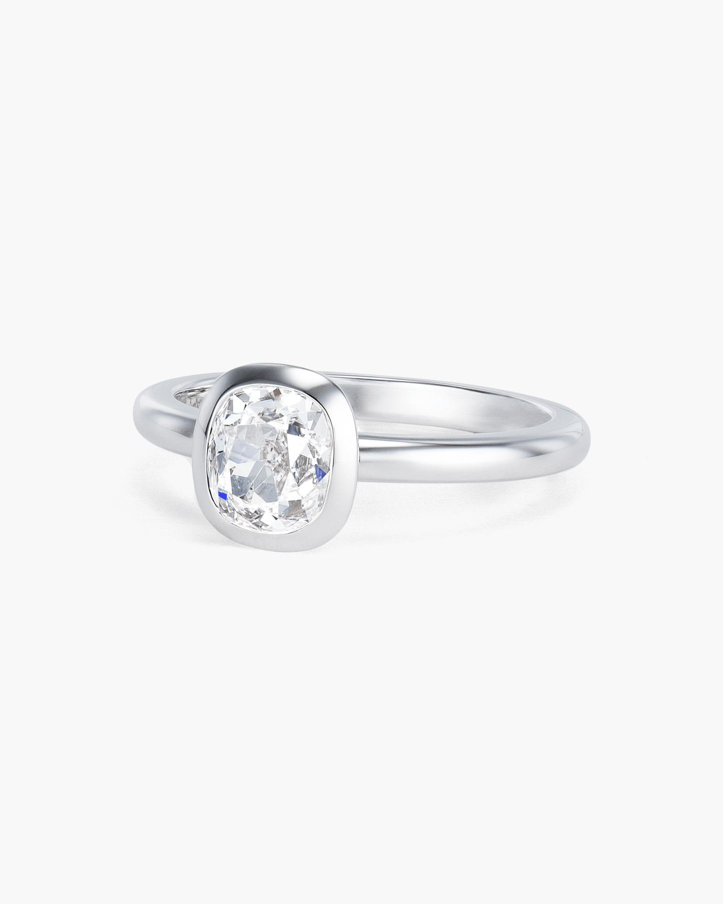 0.91 carat Antique Cushion Cut Diamond Ring