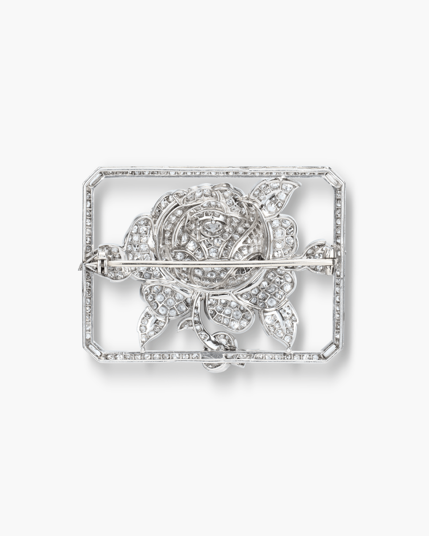 Art Deco Diamond Rose Brooch by Lacloche Frères
