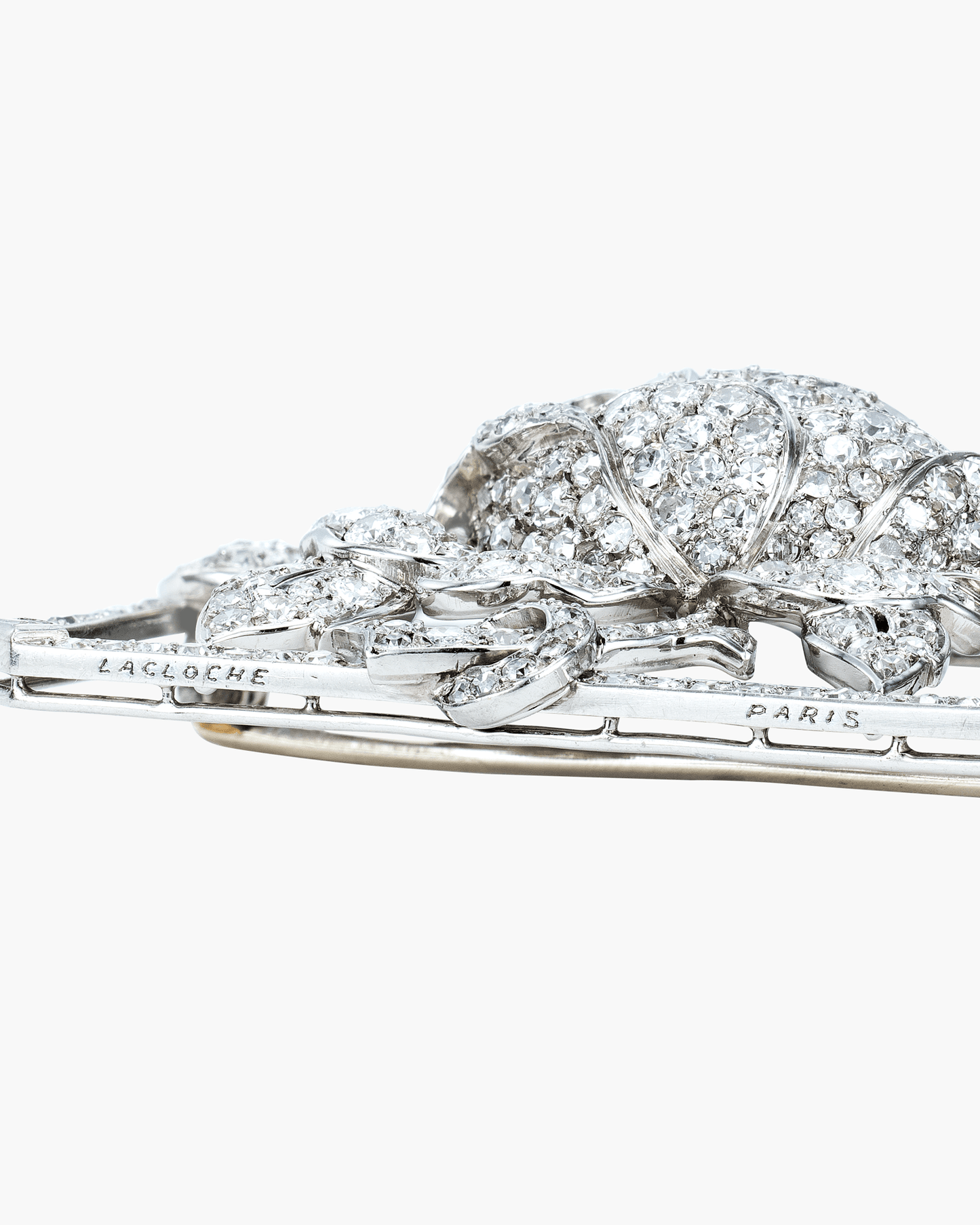 Art Deco Diamond Rose Brooch by Lacloche Frères