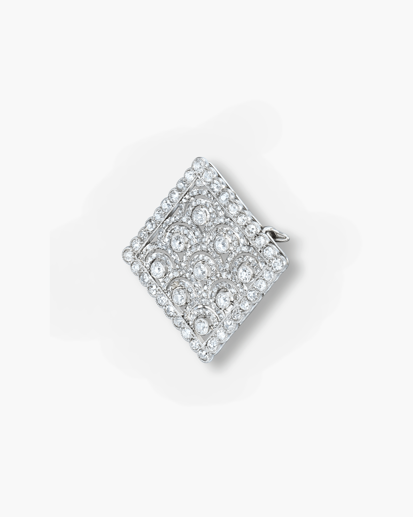 Edwardian Diamond Lozenge Brooch by Cartier