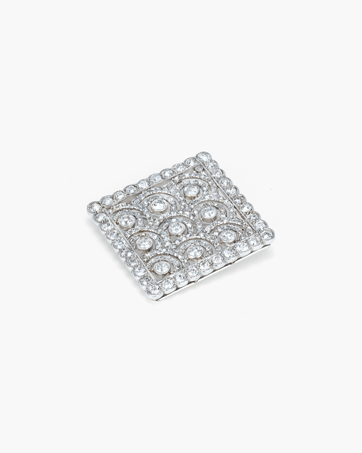 Edwardian Diamond Lozenge Brooch by Cartier