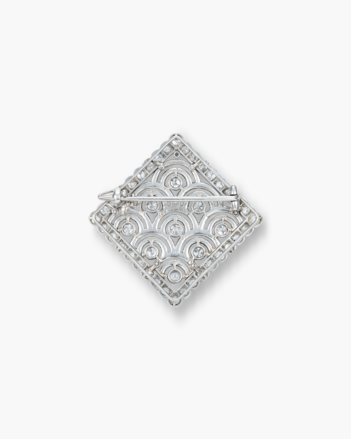 Edwardian Diamond Lozenge Brooch by Cartier