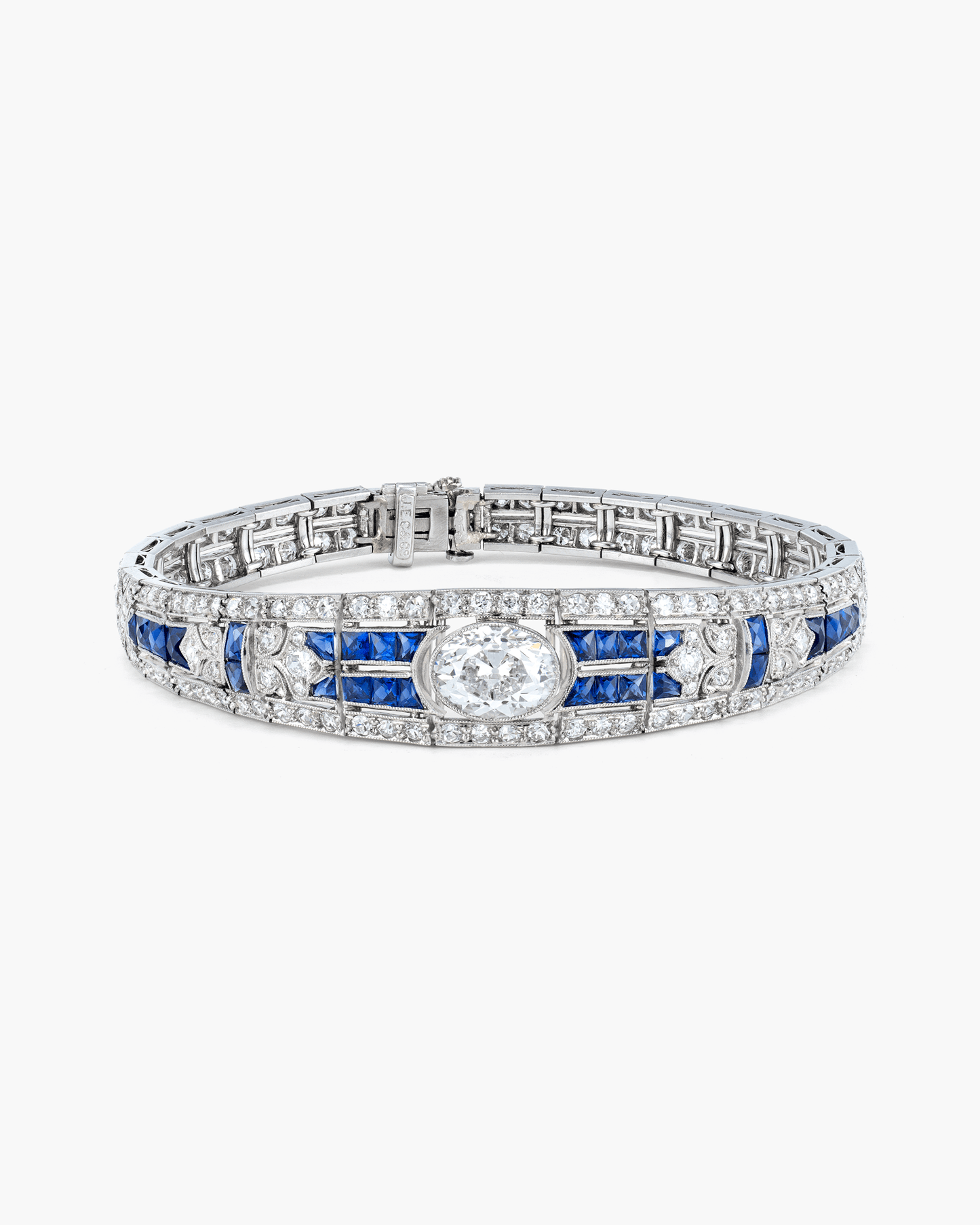 Art Deco Diamond and Sapphire Bracelet by J.E. Caldwell & Co.