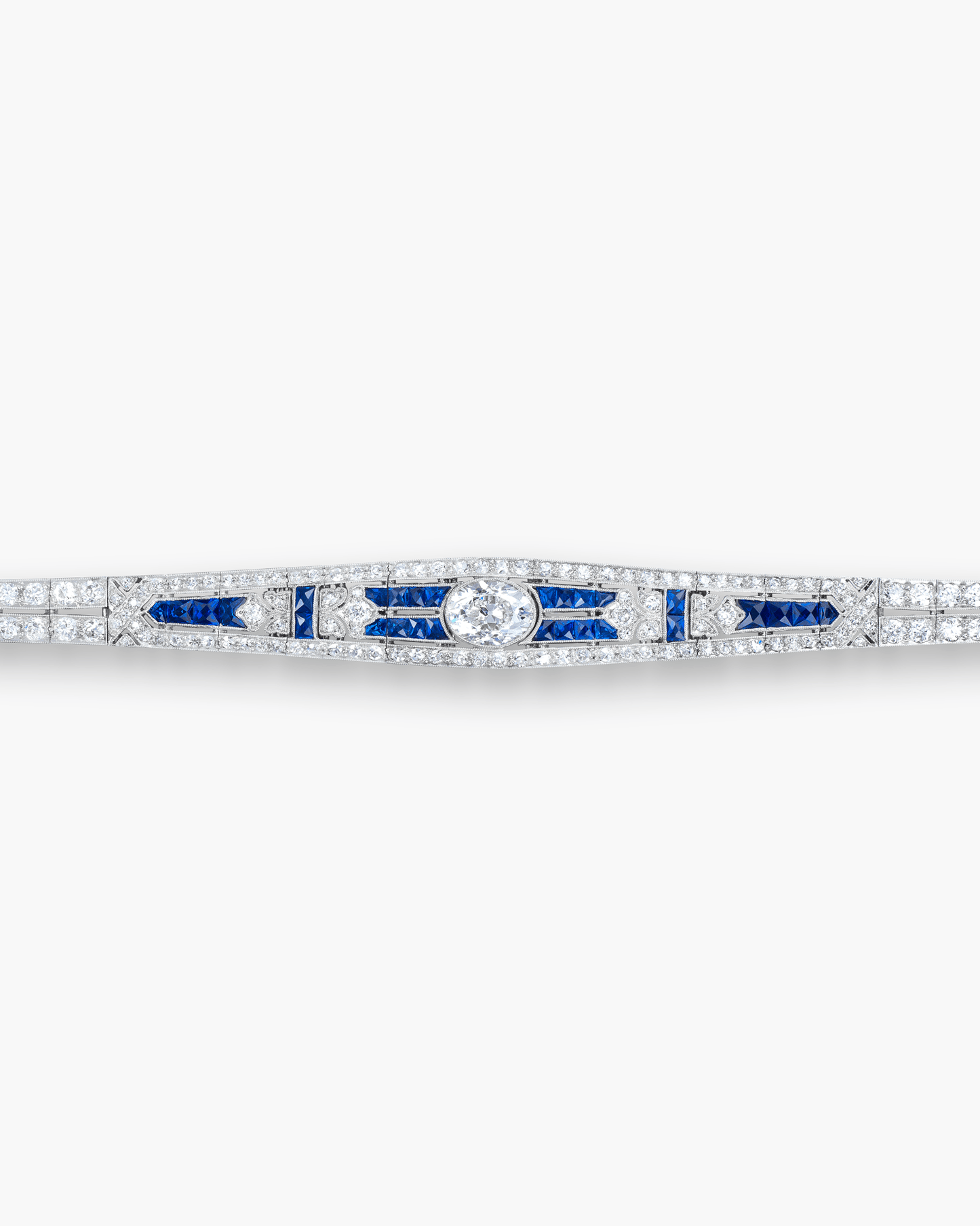 Art Deco Diamond and Sapphire Bracelet by J.E. Caldwell & Co.