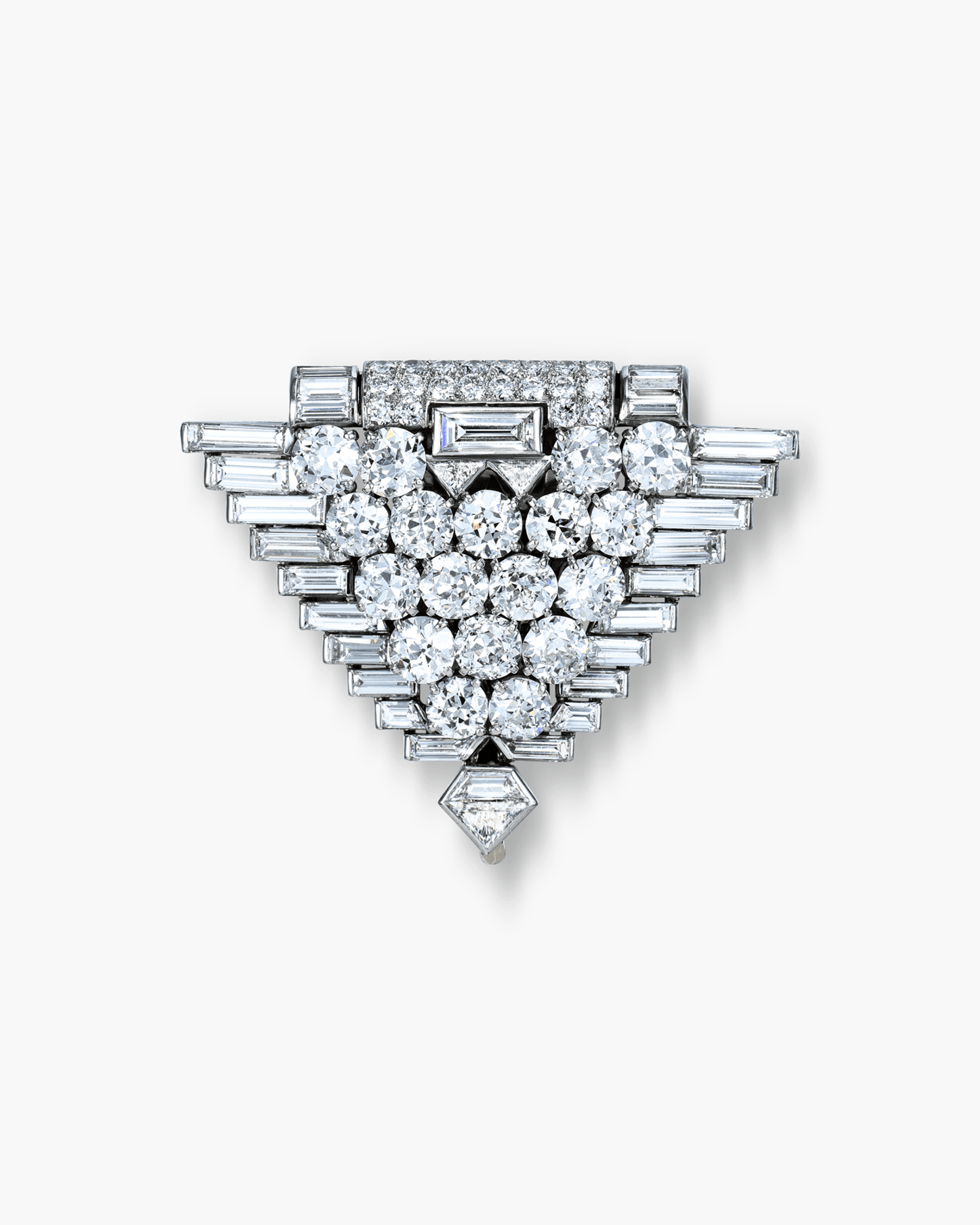 Art Deco Diamond Lapel Clip