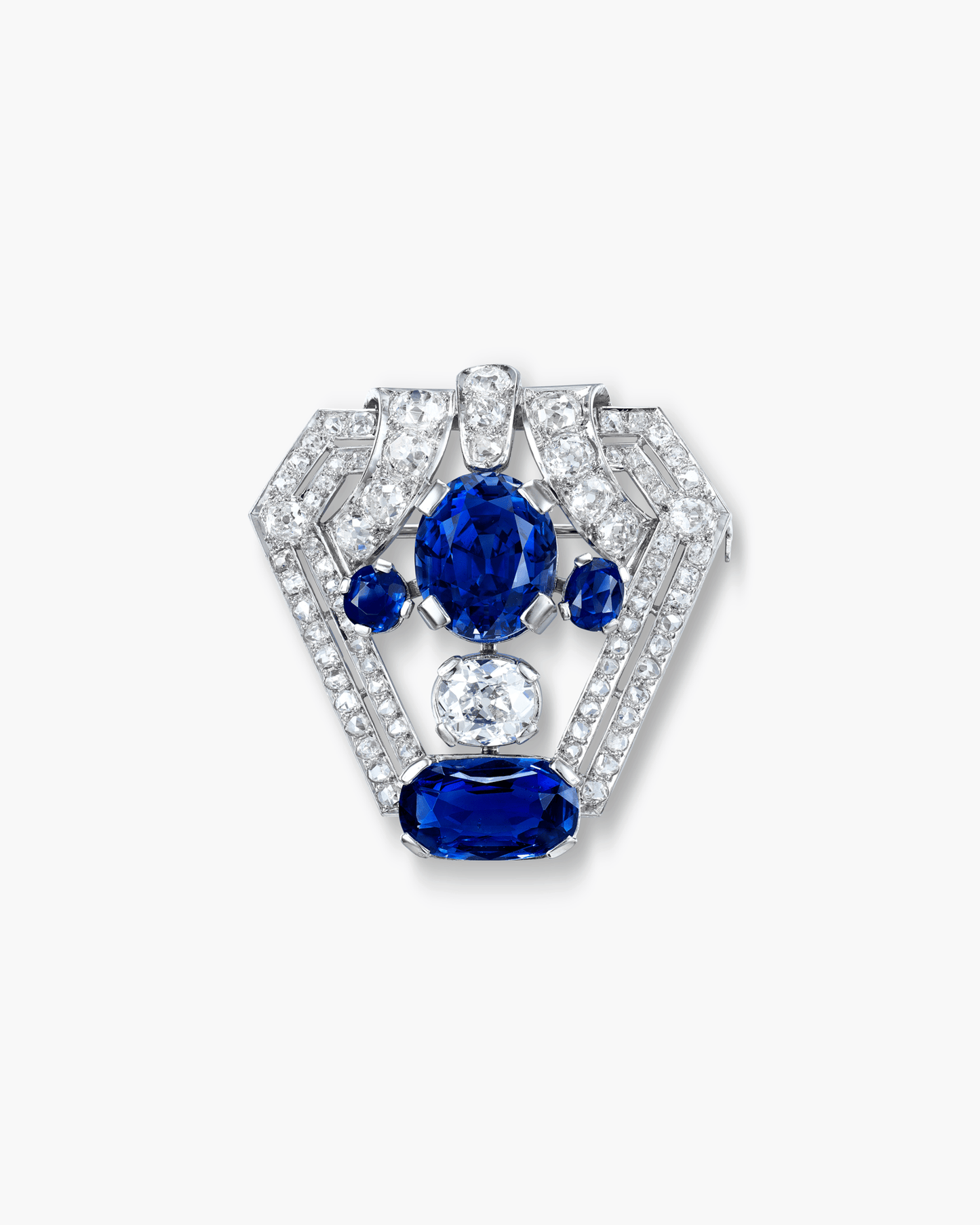 Estate Sapphire and Diamond Brooch