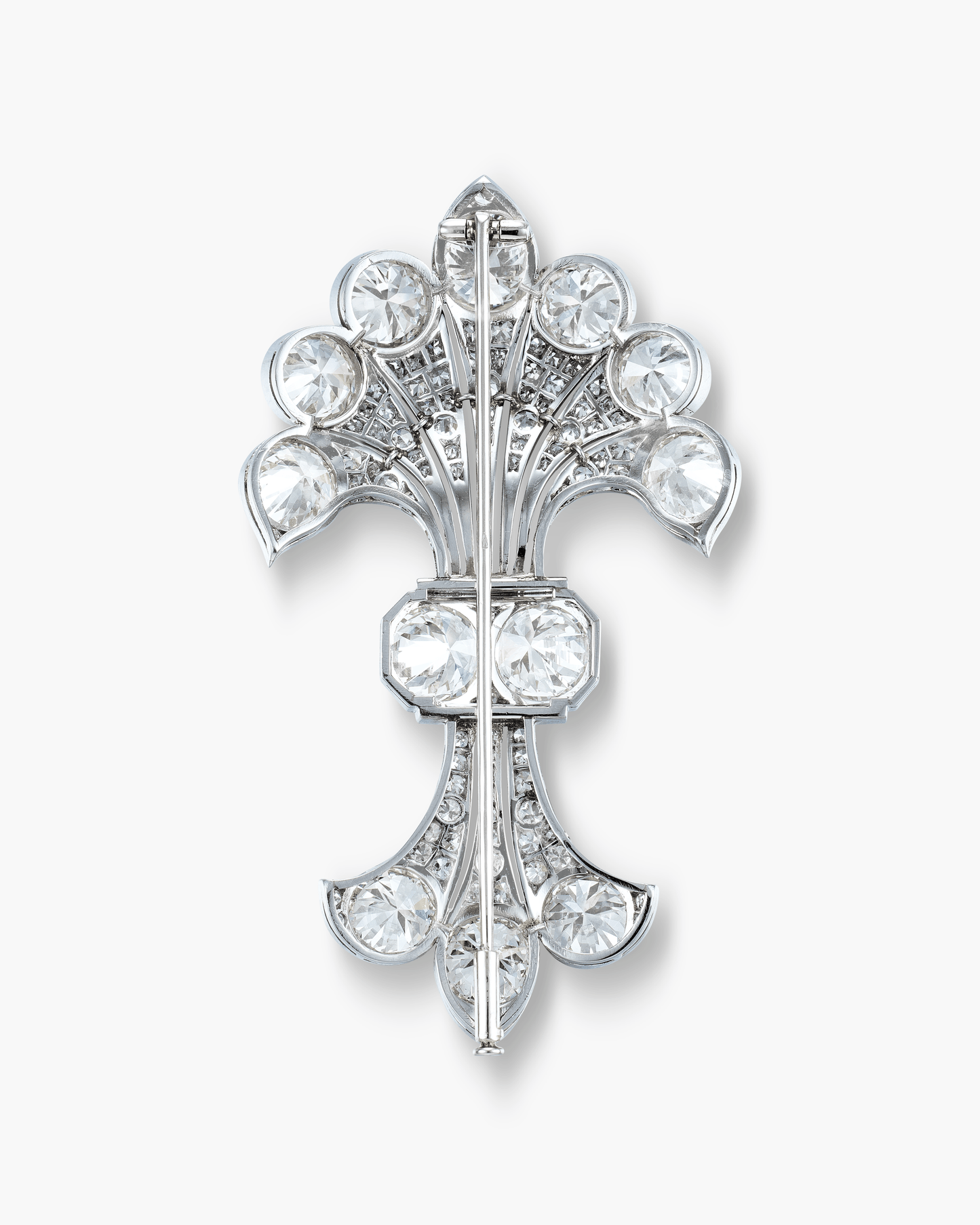 Art Deco Diamond Fleur-de-lys Brooch