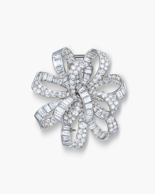 Estate Diamond Flot de Rubans Brooch by Van Cleef & Arpels