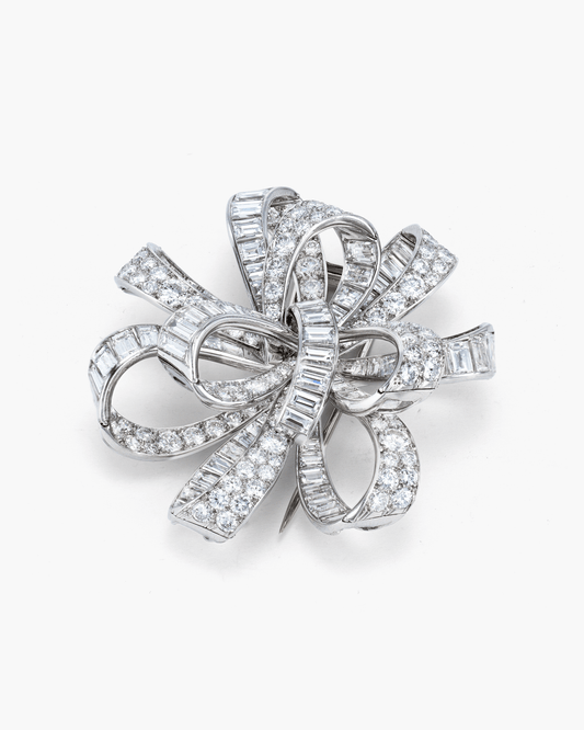 Estate Diamond Flot de Rubans Brooch by Van Cleef & Arpels