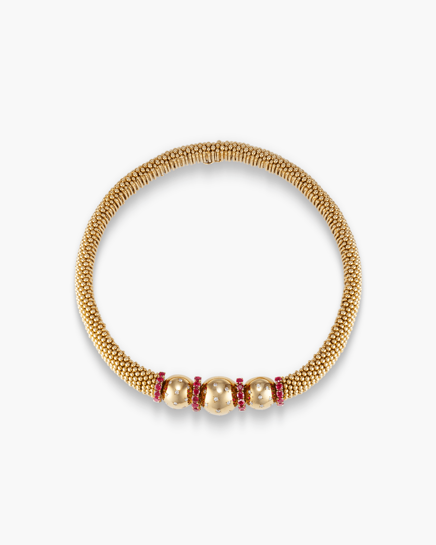 Estate Ruby and Diamond Couscous Necklace by Van Cleef & Arpels