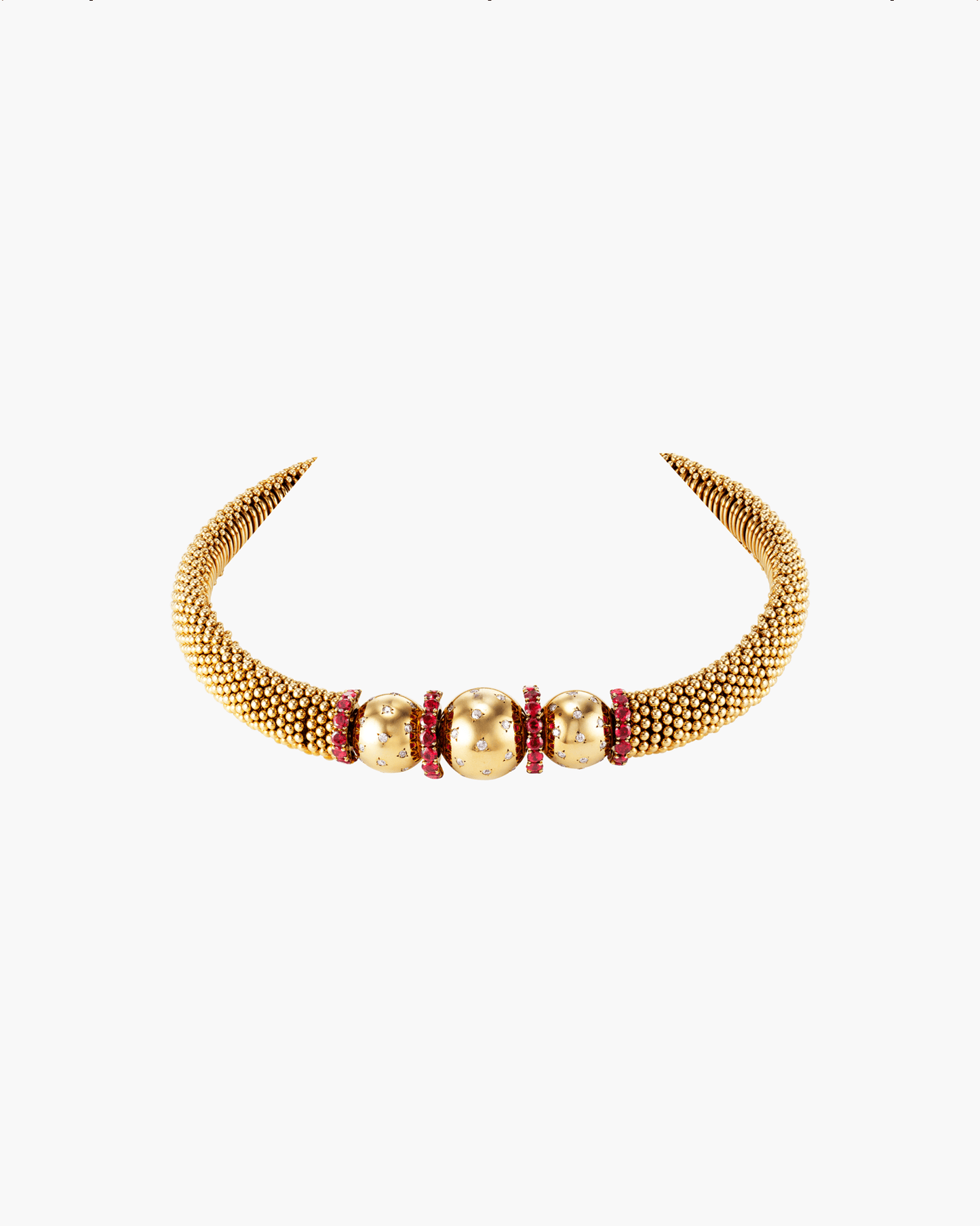 Estate Ruby and Diamond Couscous Necklace by Van Cleef & Arpels