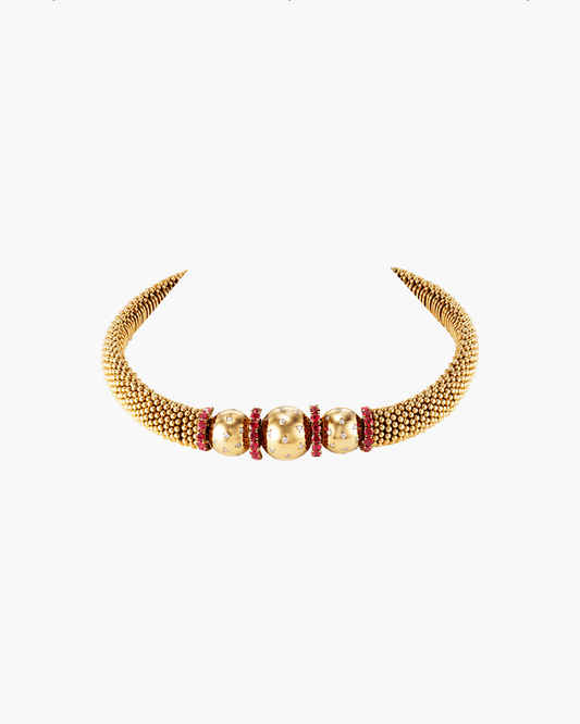 Estate Ruby and Diamond Couscous Necklace by Van Cleef & Arpels