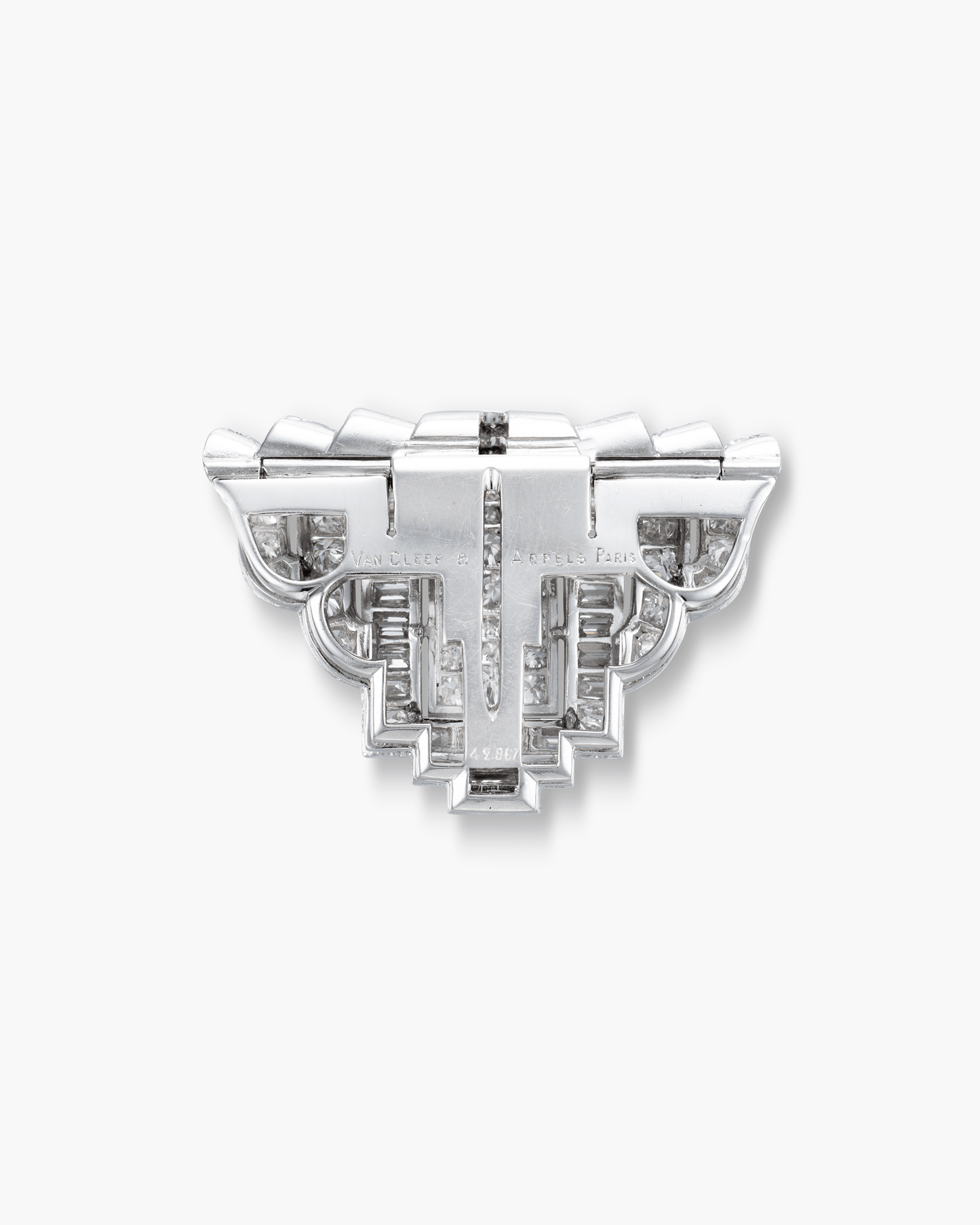 Art Deco Diamond Ribbon Clip by Van Cleef & Arpels