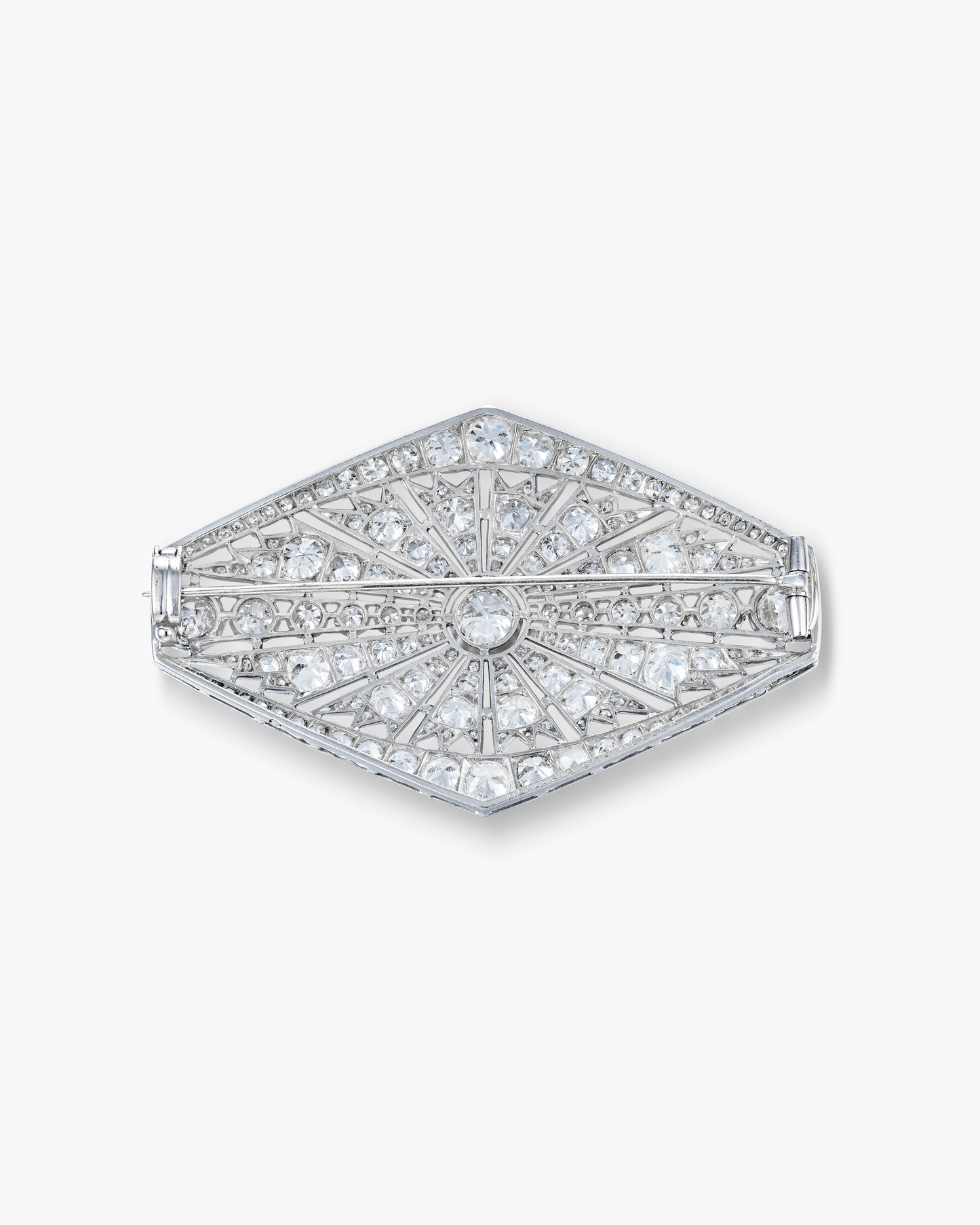 Art Deco Diamond Sunburst Brooch