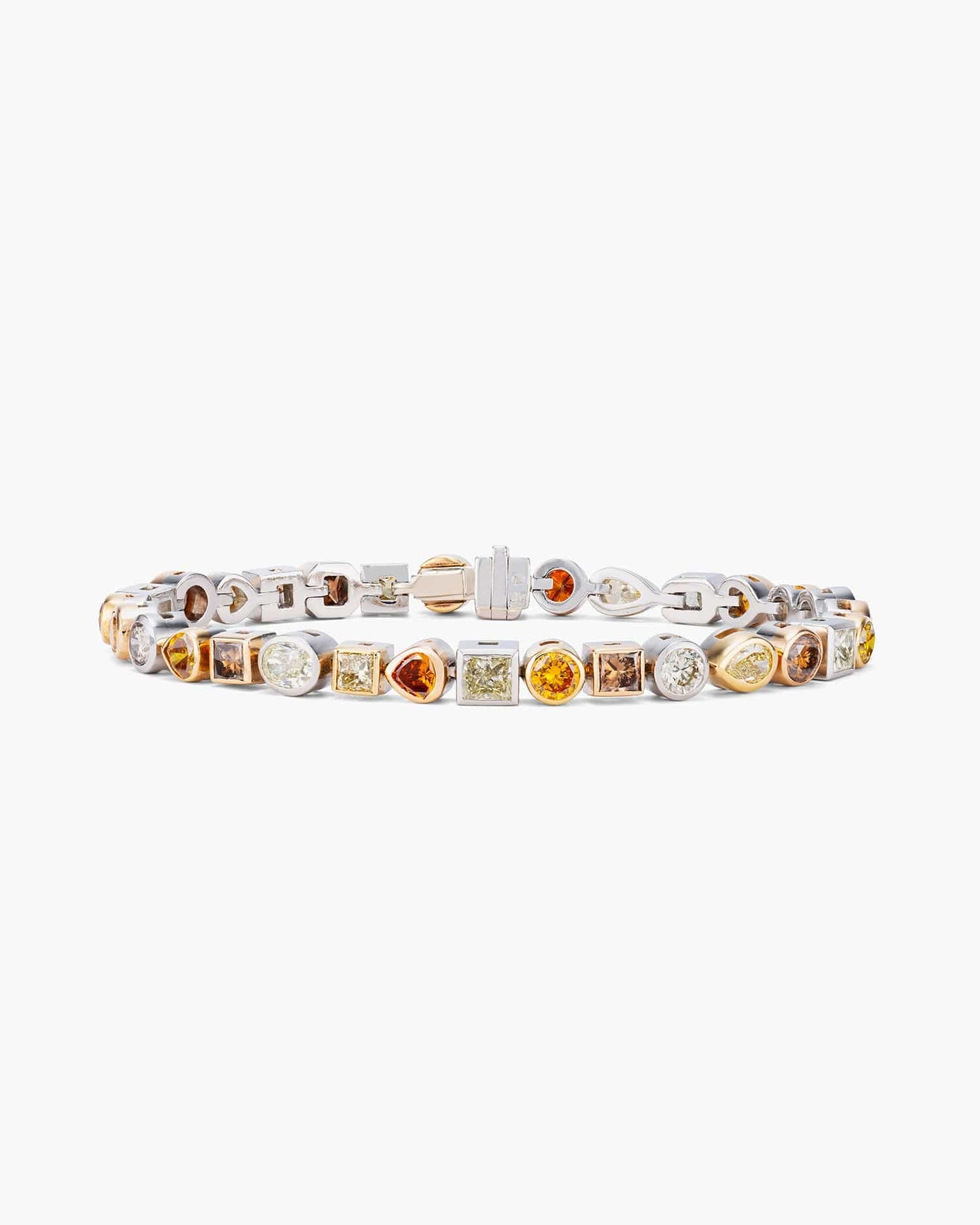Fancy Coloured and White Diamond Bracelet