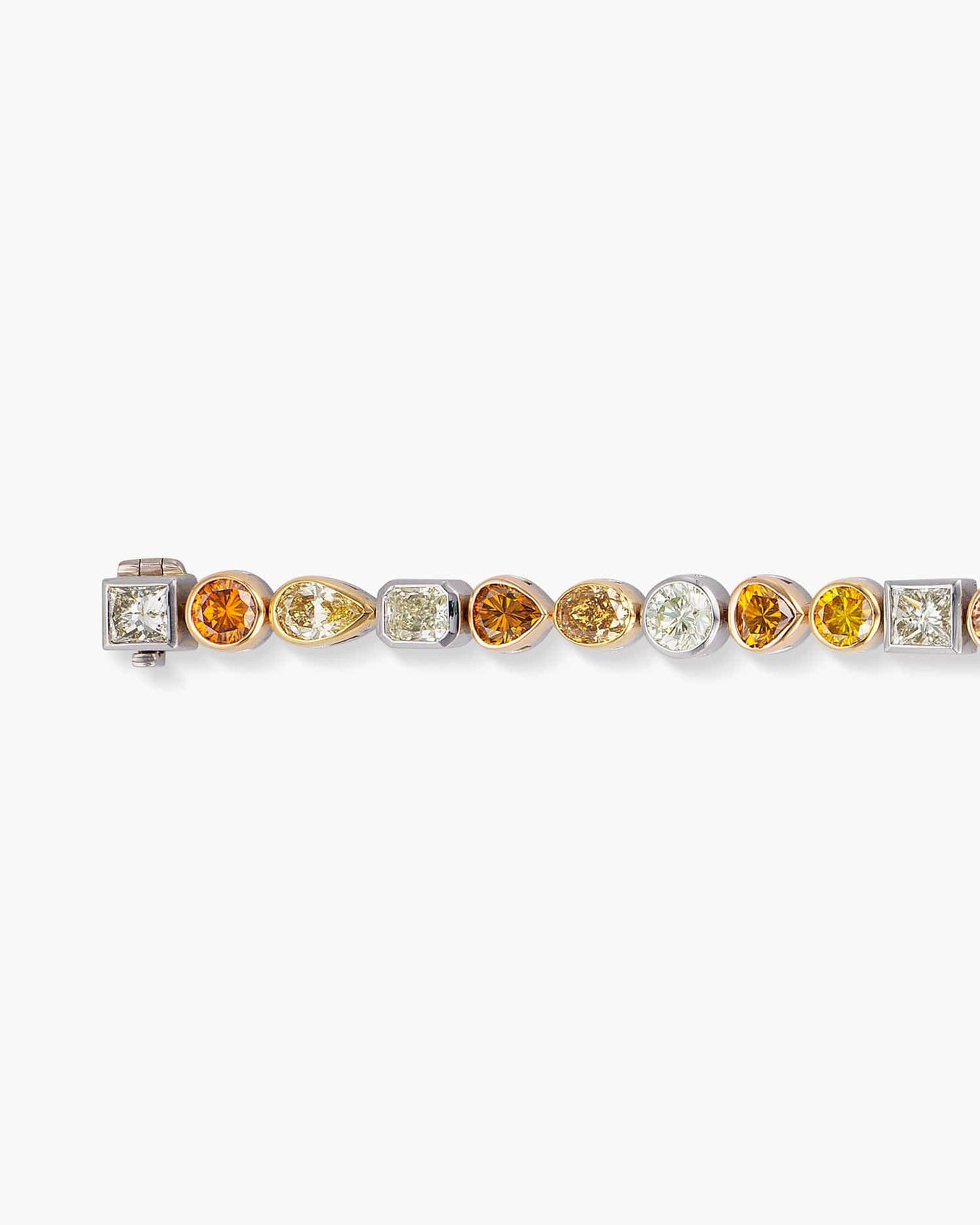 Fancy Coloured and White Diamond Bracelet