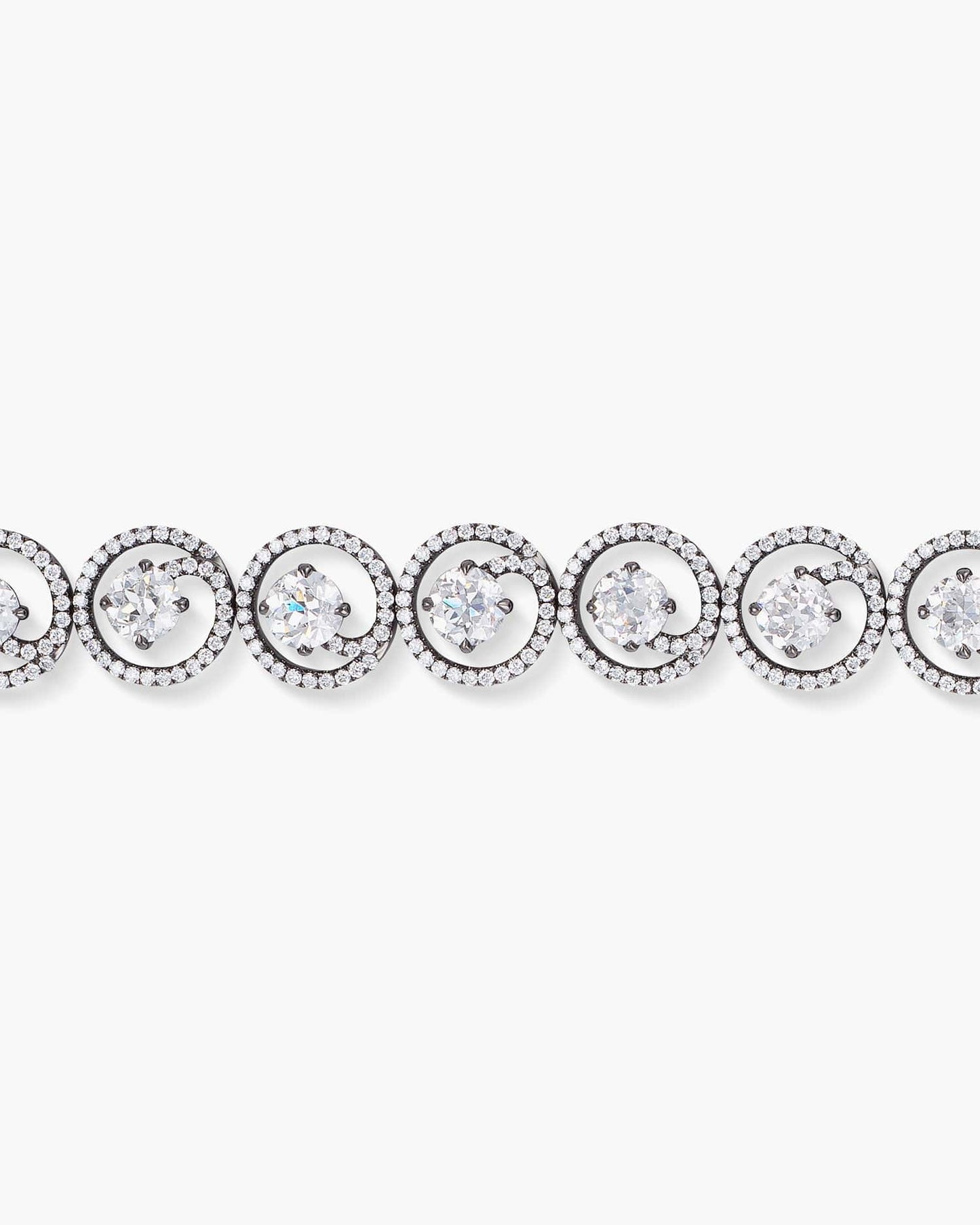 Round Brilliant Cut Diamond Black Platinum Bracelet (0.43 carat)