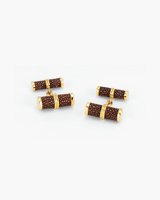 Brown Stingray Cufflinks