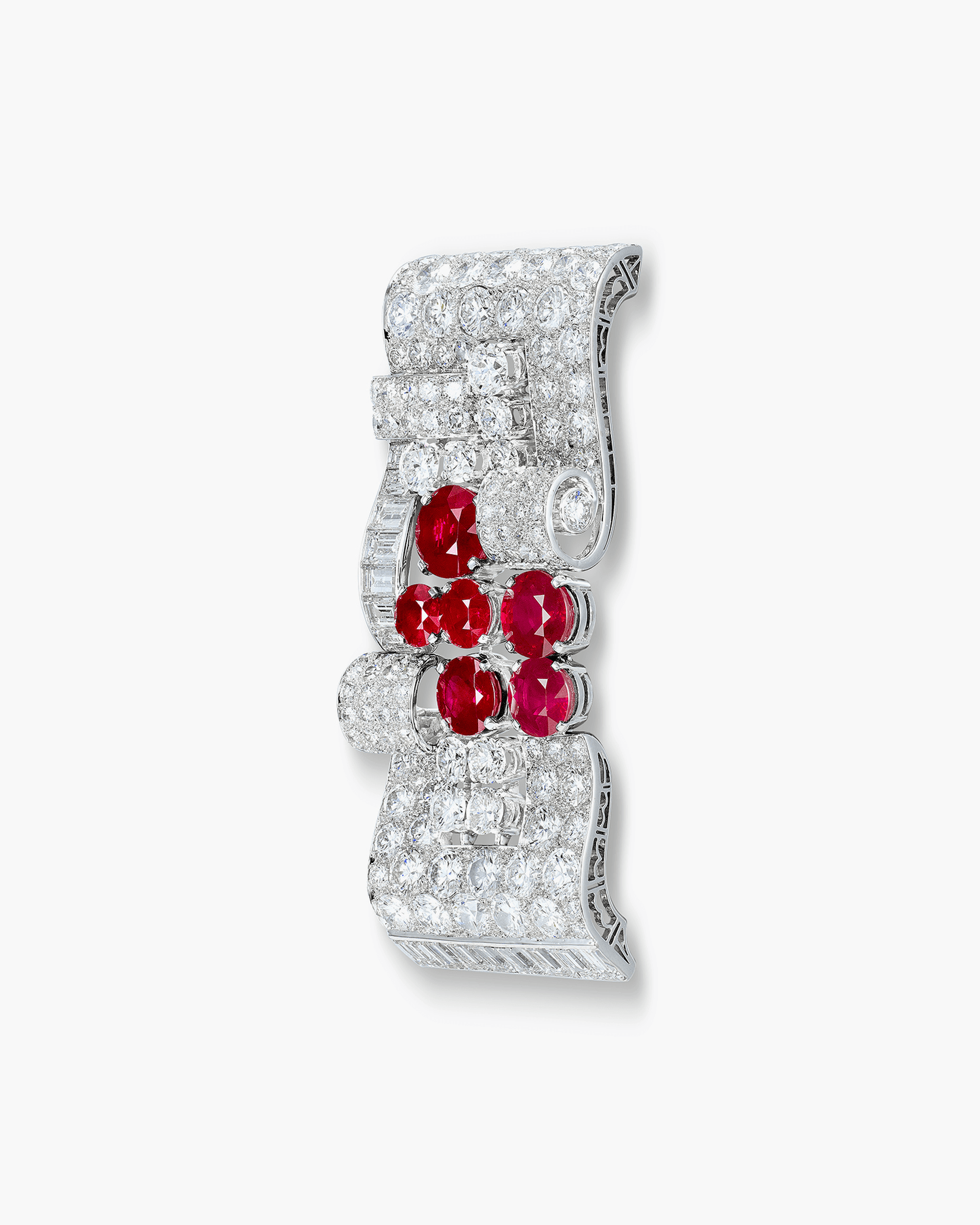 Estate Ruby and Diamond Brooch