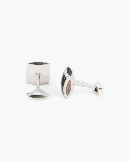 Black Mother of Pearl Convex Square Cufflinks