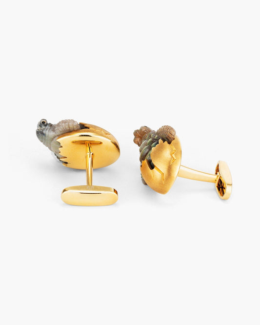 Labradorite Hatching Turtle Cufflinks