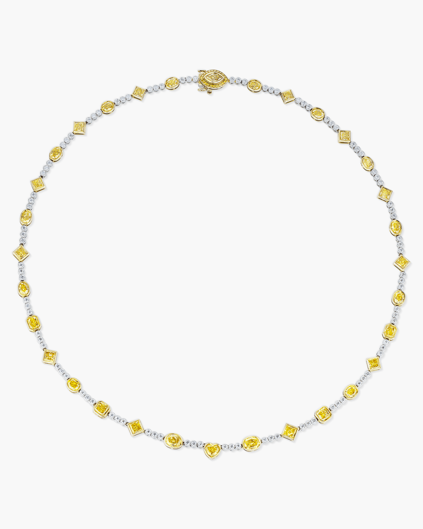 Fancy Shaped Yellow Diamond Necklace, 10.41 carats