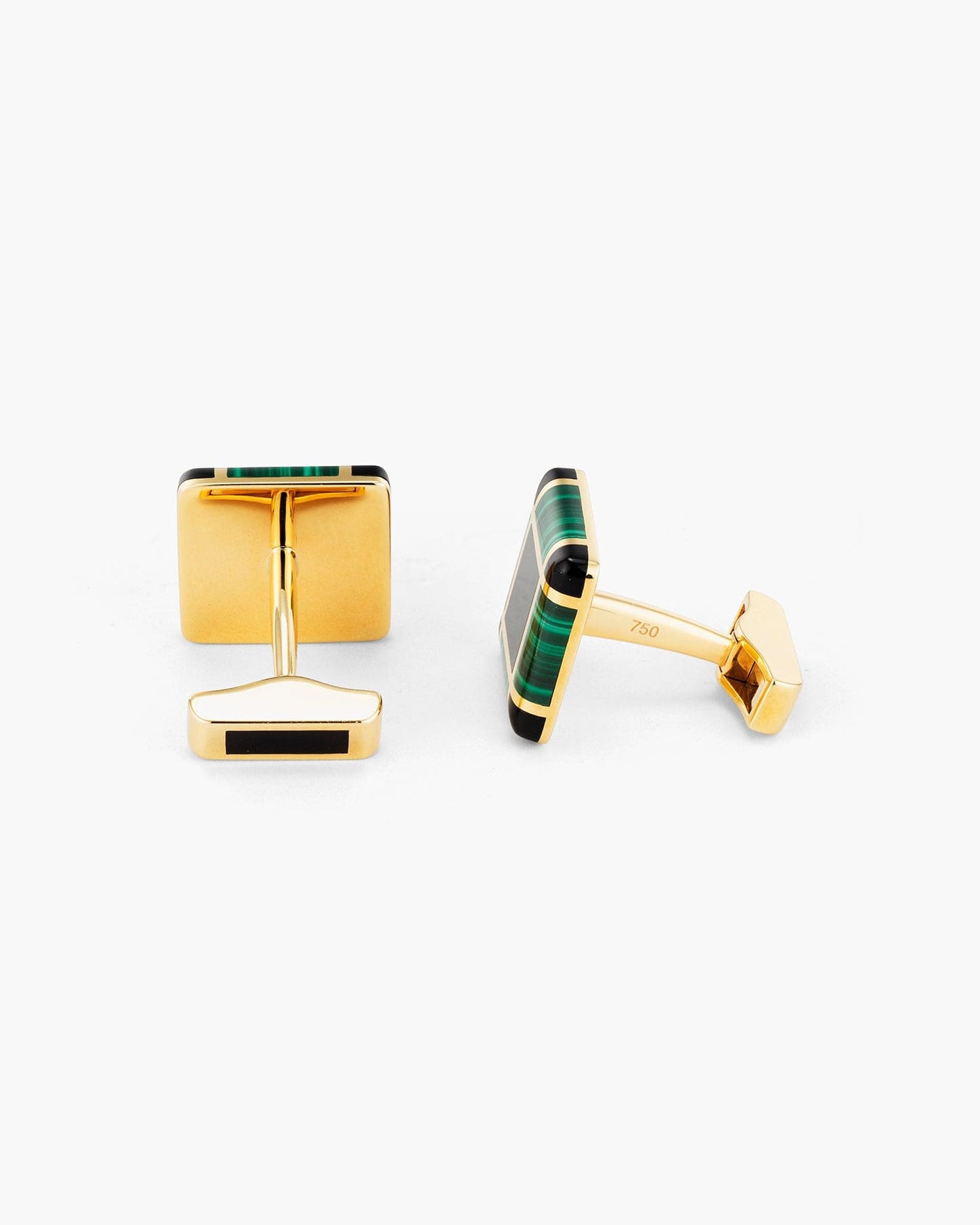 Malachite and Onyx Checkerboard Cufflinks