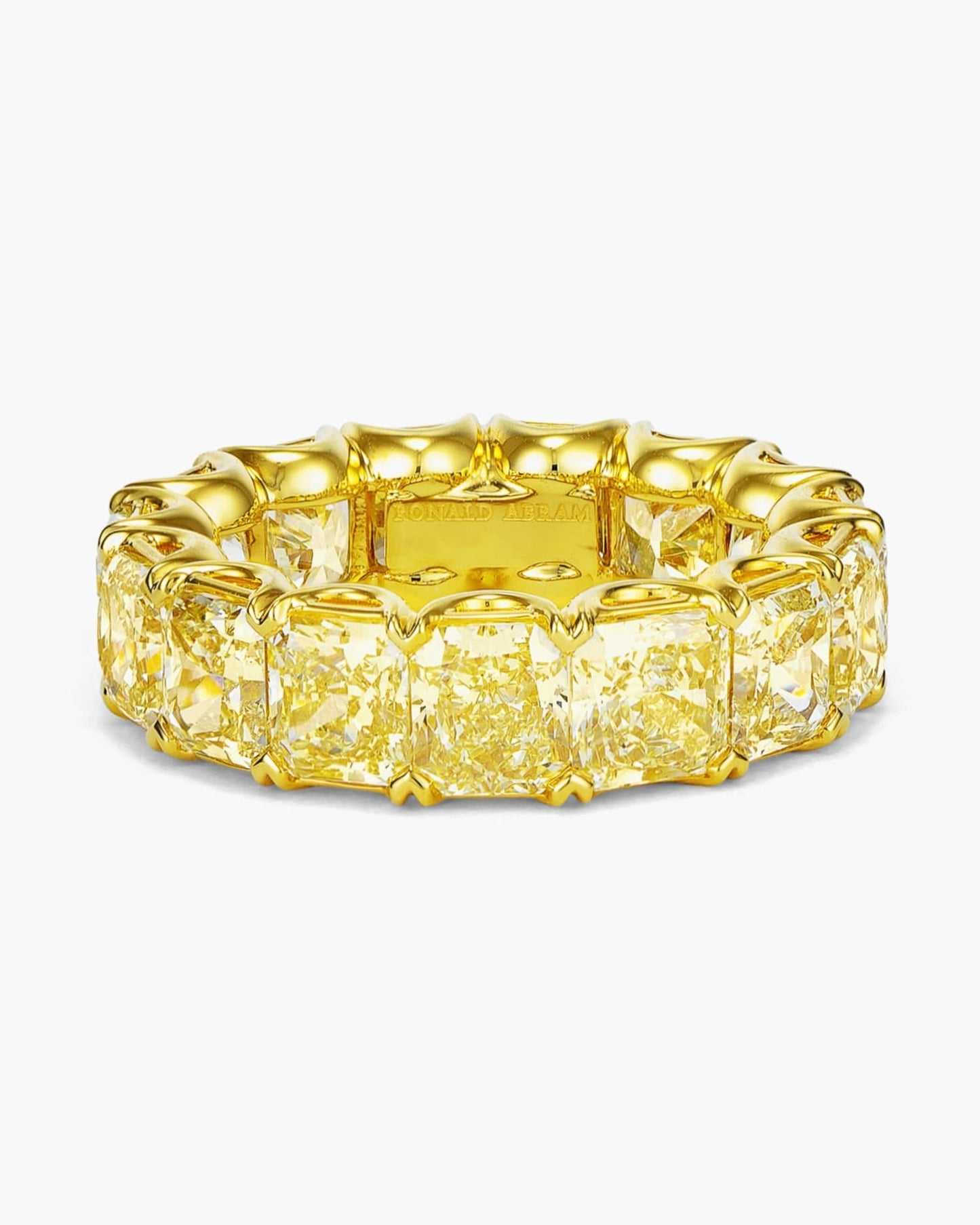 Radiant Cut Fancy Intense Yellow Diamond Eternity Ring (0.60 carat)