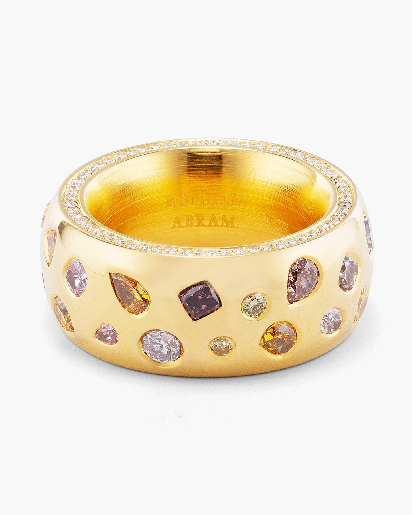 Rainbow Coloured Diamond Band
