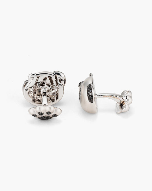 Black and White Diamond Panda Cufflinks