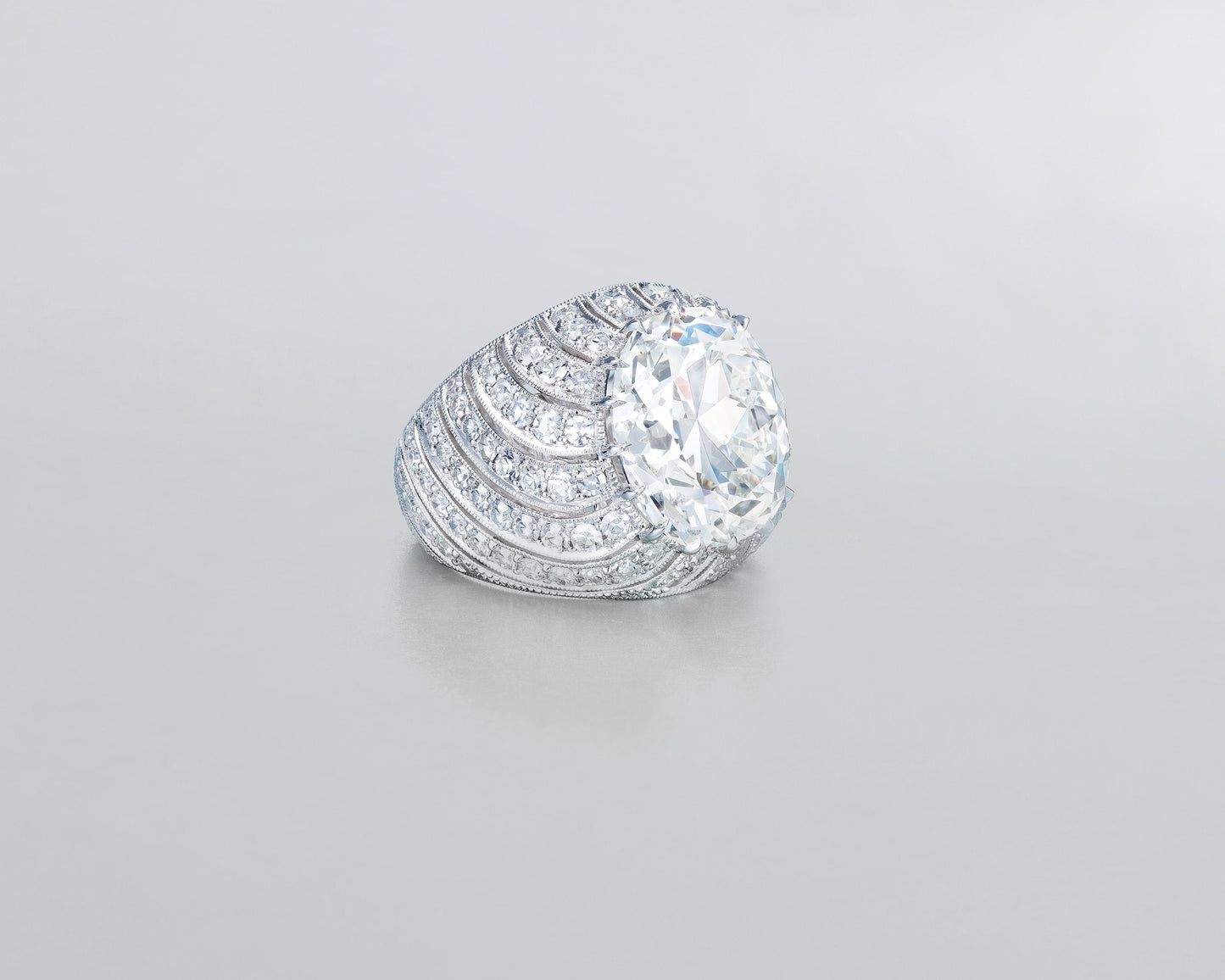 11.06 carat Antique Cushion Cut Diamond Ring