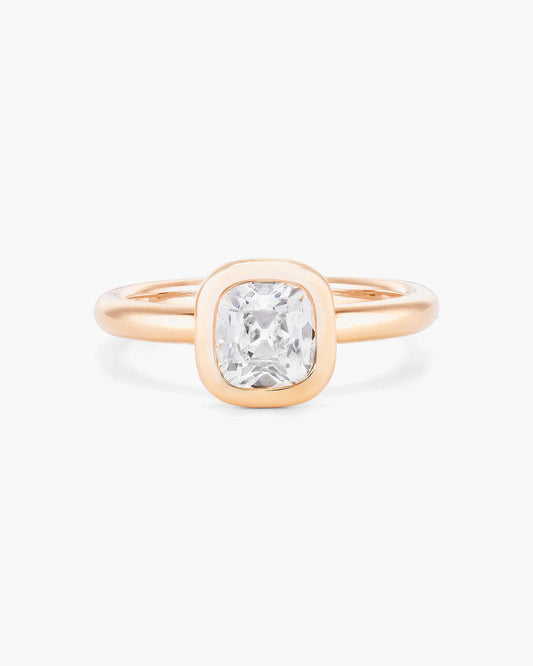 1.15 carat Antique Cushion Cut Diamond Ring