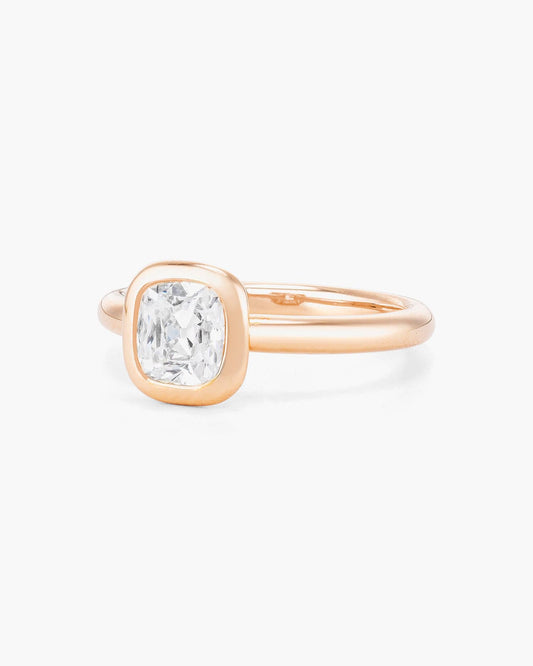 1.15 carat Antique Cushion Cut Diamond Ring