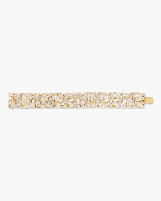 Antique Cushion Cut Diamond Arch Bracelet