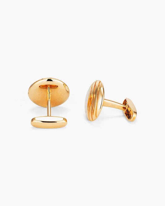 Contrasting Circular Mother of Pearl Cufflinks