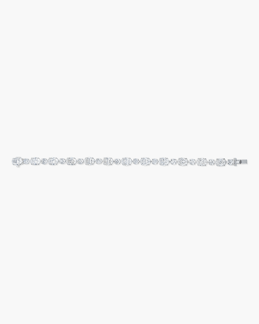 Oval Shape and Round Brilliant Cut Diamond Bracelet (1.00 carat)