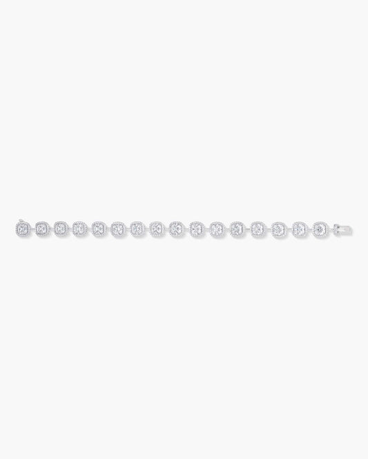 Cushion Cut and Round Brilliant Cut Diamond Bracelet (0.70 carat)