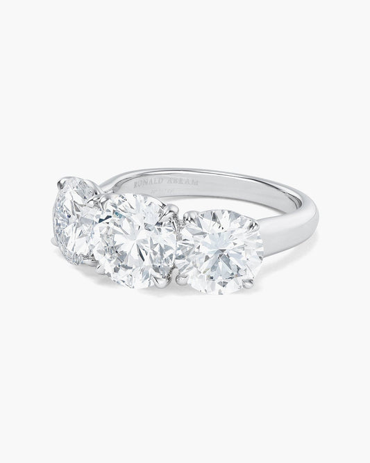 Three-Stone Round Brilliant Cut Diamond Ring