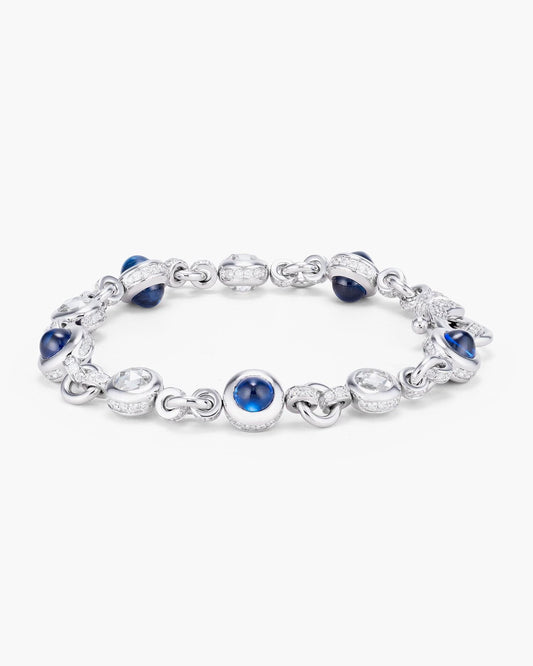 Cabochon Sapphire and Diamond Bracelet